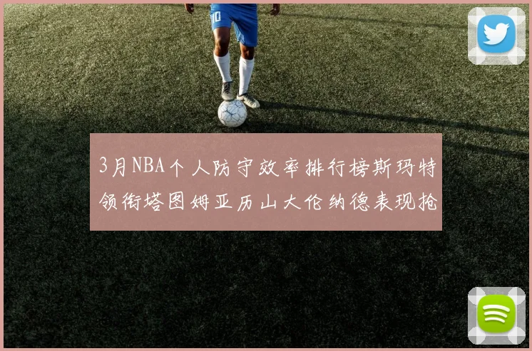 3月NBA个人防守效率排行榜斯玛特领衔塔图姆亚历山大伦纳德表现抢眼